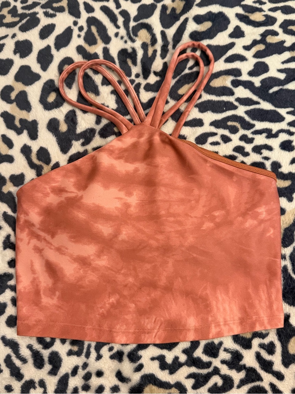 Gilly Hicks Rust Satin Crop Top with Double Straps